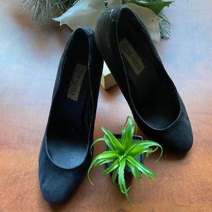 Women Leather Round Toe Stilettos Shoes Size 6.5M